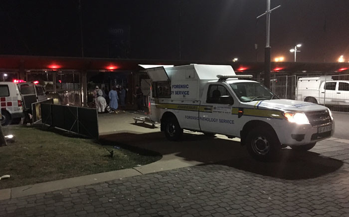 The scene outside the FNB Stadium where two people were been killed and several others injured in a stampede as Orlando Pirates took on Kaizer Chiefs on 29 July 2017. Picture: Christa Eybers/EWN
