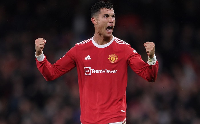 Cristiano Ronaldo celebrates a goal during a match that saw Manchester United beating Villarreal 2-1 on 29 September 2021. Picture: @ManUtd/Twitter.