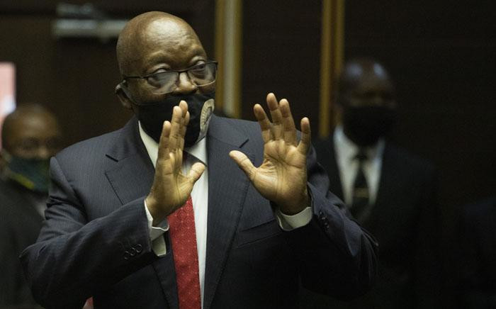 FILE: Former South African President Jacob Zuma appears at the Pietermaritzburg High Court on 23 June 2020. Picture: AFP.