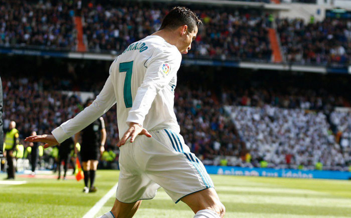 Real Madrid's Cristiano Ronaldo celebrates a goal. Picture: @realmadriden/Twitter
