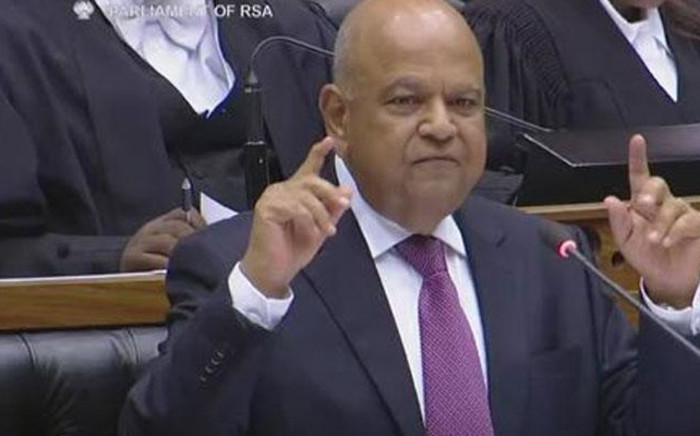 Finance Minister Pravin Gordhan delivering his 2017 budget speech in Parliament. Picture: YouTube screengrab.