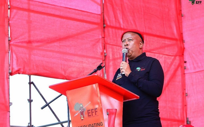 Julius Malema focused on crime, unemployment and gender-based violence in his Freedom Day address in Mamelodi. Picture: @EFFSouthAfrica/twitter