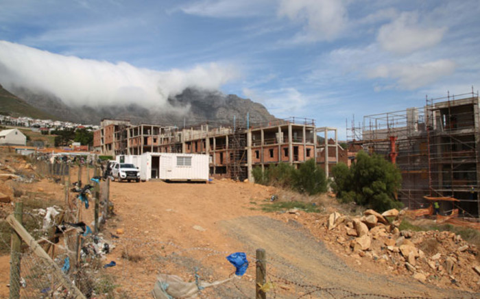 Construction on an apartment complex in District Six. Picture: Bertram Malgas/EWN