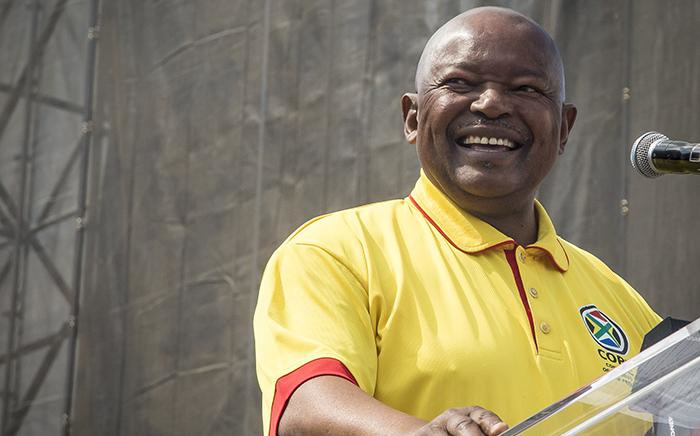 Cope leader Mosiuoa Lekota smiles before he addresses the crowd at the Freedom Movement rally against the leadership of President Jacob Zuma in Pretoria on 27 April 2017. Picture: Reinart Toerien/EWN.