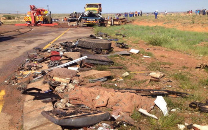 FILE: Over twenty-five people were killed an accident involving a bus and a truck in moloto Road, near Kwaggafontein in Mpumalanga. Picture:Barry Bateman/EWN.