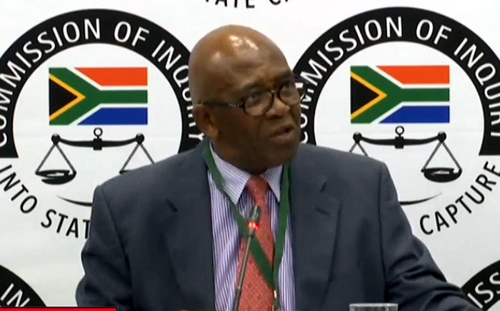 A screengrab shows former Eskom chair Zola Tsotsi at the state capture inquiry on 24 January 2020. Picture: SABC Digital/YouTube