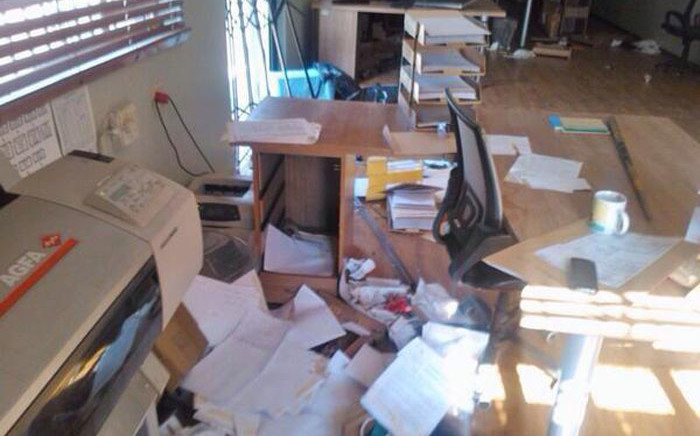 Striking Numsa members allegedly vandalised property on the East Rand on 3 July 2014. Picture: Twitter.