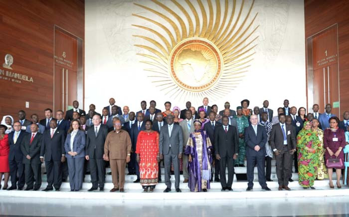Africa leaders gathering for a photo call ahead of the 30th African Union summit in Addis Ababa. Picture: @_AfricanUnion/Twitter