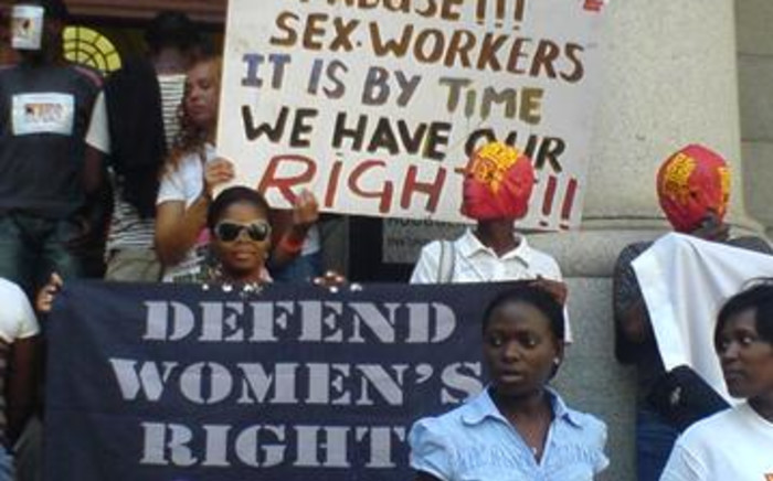 Sex Workers Education and Advocacy Taskforce (Sweat) protesters. Picture: EWN