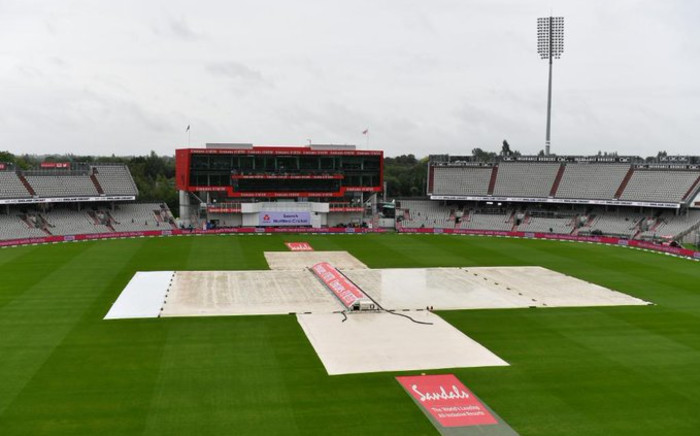 Play between West Indies and England cricket teams in Manchester delayed this morning due to rain. Picture: ICC/Twitter