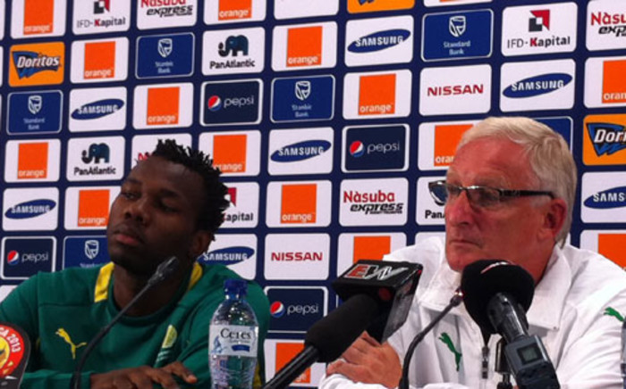 Bafana captain Bongani Khumalo and coach Gordon Igesund. Picture: Lelo Mzaca/EWN