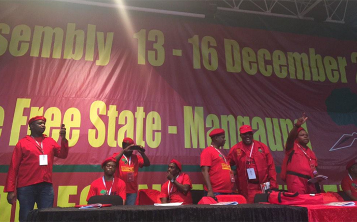 The EFF leadership at the top table. Picture: Govan Whittles/EWN