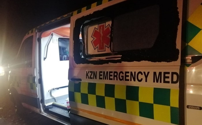 The paramedics had already picked up a patient who had sustained a fractured leg, when they had to detour to the home of the wounded man. After securing him, they suddenly heard gunshots coming from outside. Picture: Supplied