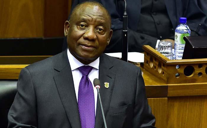 FILE: South African President Cyril Ramaphosa delivers the State of the Nation Address at the Parliament on 16 February 2018. Picture: AFP