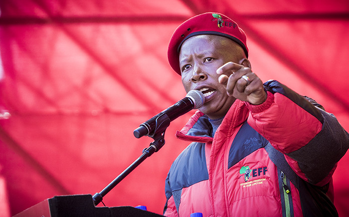 EFF leader Julius Malema addressed party supporters at the Peter Mokaba stadium in Polokwane on 31 July 2016. Picture: Thomas Holder/EWN.
