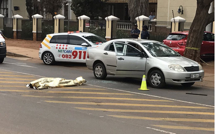 The scene of a shooting in Hatfield, Johannesburg. Picture: Barry Bateman/EWN