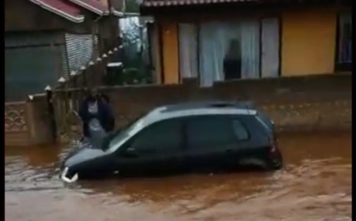 A screengrab of an area in Sebokeng which has been flooded after heavy rain on 30 December 2018.