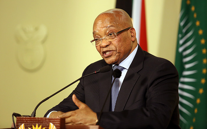 President Jacob Zuma delivered an update on several initiatives and programs announced in his State of the Nation address at the Union Buildings in Pretoria on 11 August 2015. Picture: Reinart Toerien/EWN