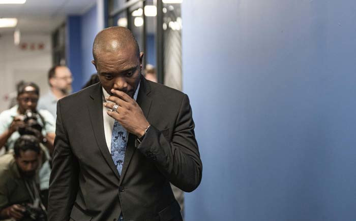 Mmusi Maimane after announcing his resignation as DA leader on 23 October 2019. Picture: Sethembiso Zulu/EWN