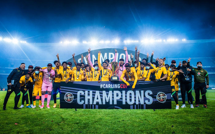 Kaizer Chiefs players celebrate winning the Carling Black Label Cup on 1 August 2021. Picture: @KaizerChiefs/Twitter
