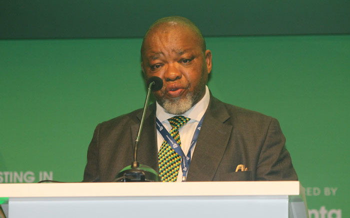 Mineral Resources and Energy Minister Gwede Mantashe speaks at the 2020 Mining Indaba held at the CTICC in Cape Town on 3 February 2020. Picture: @GwedeMantashe1/Twitter
