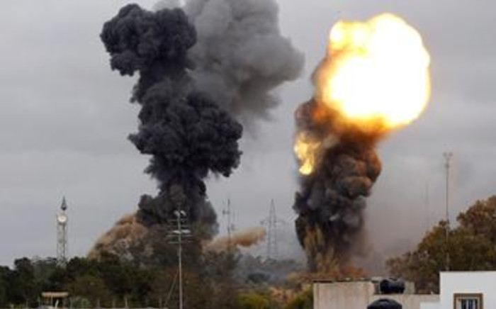 Seven explosions were reported in the tightly-guarded suburb of Tajura on 29 March 2011. Picture: AFP