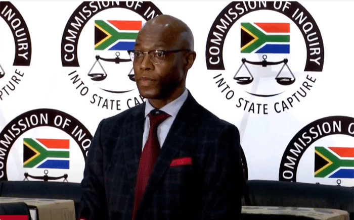 FILE: A screengrab of former Eskom executive Matshela Koko appearing at the state capture inquiry on 1 March 2021. Picture: SABC/YouTube