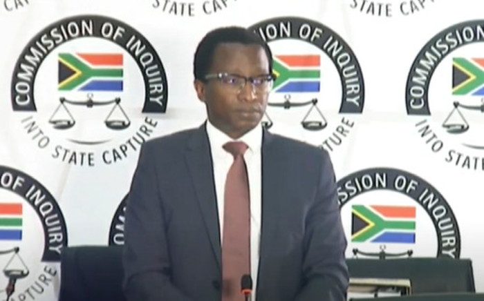 A screengrab of former Cabinet minister Malusi Gigaba’s advisor former, Siyabonga Mahlangu, appearing at the state capture inquiry in Johannesburg on 23 October 2020. Picture: SABC/YouTube








