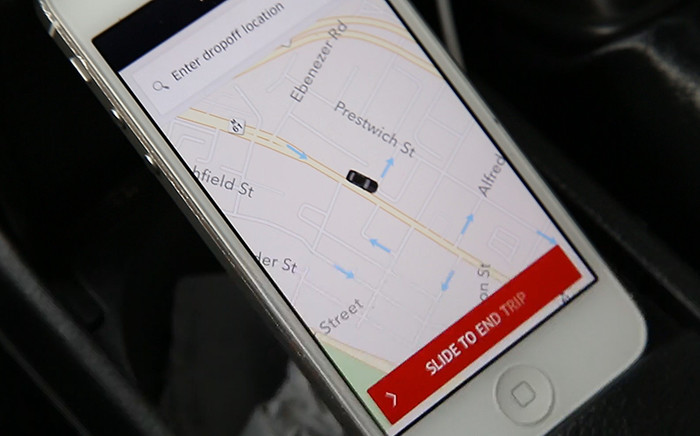 The online ride-hailing service app, Uber. Picture: Reinart Toerien/EWN.