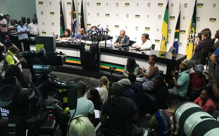 FILE: The ANC NEC's briefing on the recall of President Jacob Zuma on 13 February 2018. Picture: Thomas Holder/EWN.