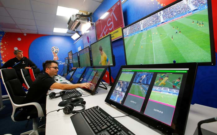 An interior view shows a video operation room, a facility of the video assistant referee (VAR) system which will be rolled out for the first time at a World Cup, during a demonstration in Moscow, on 9 June 2018. Picture: Reuters