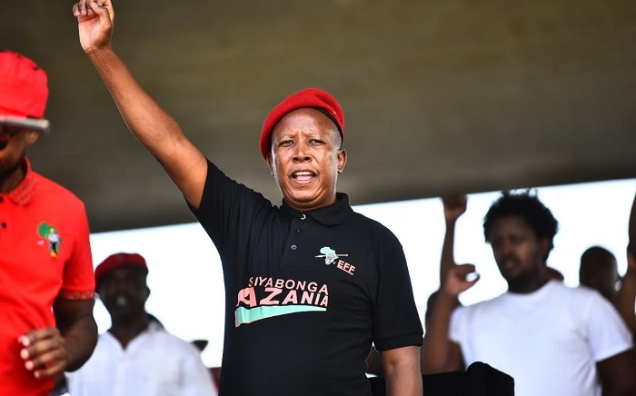 EFF Leader Malema addressing the party's ‘Siyabonga KwaZulu-Natal’ rally which was held in Durban to thank all those who voted for the party in last year's election. Picture: EFF.