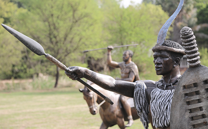 FILE: A Zulu warrior statue at the National Heritage monument which was launched in the Groenkloof nature reserve in Pretoria on 15 September 2015. Picture: Reinart Toerien/EWN