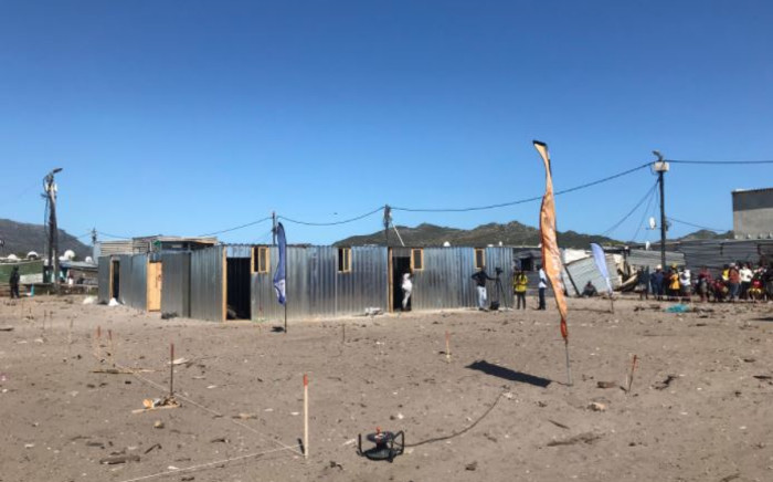 Temporary homes were erected on the weekend of 9 and 10 January 2021 after a fire destroyed more than 1,000 homes in Masiphumelele just days before Christmas 2020. Picture: Lizell Persens/Eyewitness News