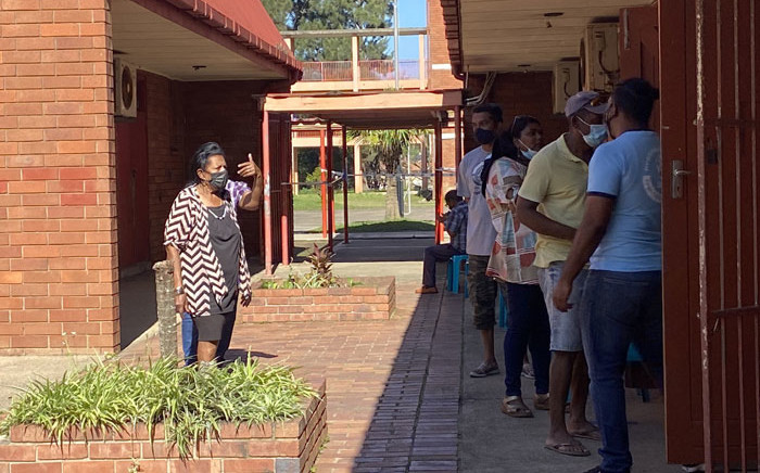 Voters making their way inside the Earlington Secondary School voting station in Phoenix to cast their votes on 1 November 2021. Picture: Nhlanhla Mabaso/Eyewitness News