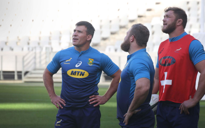 FILE: Schalk Brits (left) during training at the Cape Town Stadium. Picture: Bertram Malgas/EWN.