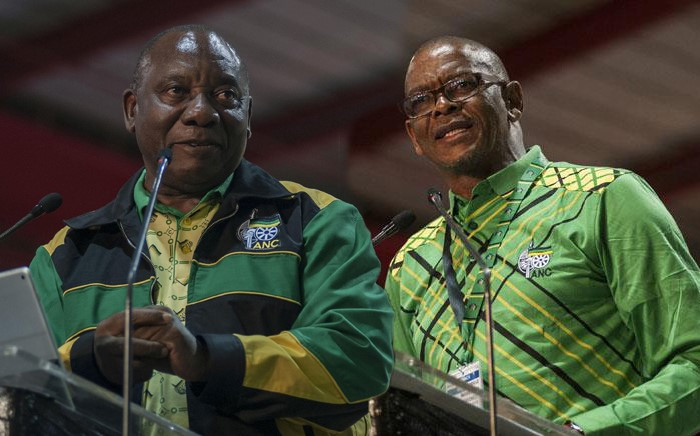 FILE: ANC president Cyril Ramaphosa and party secretary general Ace Magashule. Picture: Eyewitness News.