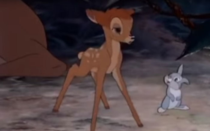 A screengrab from the animated Disney movie 'Bambi'.