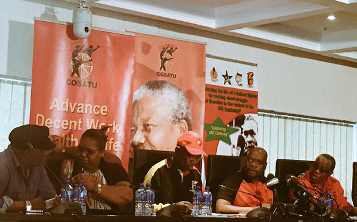 Cosatu leadership at a press briefing on 03 February 2016. Picture: Govan Whittles/EWN