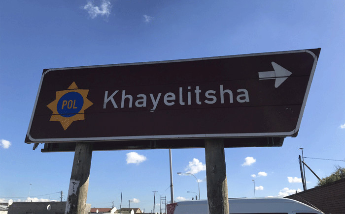 Khayelitsha police station sign Picture: Lizell Persens/Eyewitness News