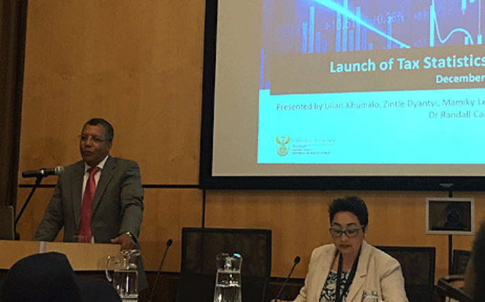 SARS executive Randall Carolissen addresses the media during the release of the annual Tax Statistics Bulletin. Picture: @SAgovnews/Twitter