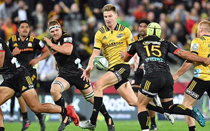 The Hurricanes and the Chiefs in action during their Super Rugby match on 13 April 2018. Picture: @Hurricanesrugby/Twitter