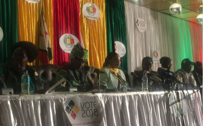 ZEC briefing on remaining constituency results. Picture: EWN
