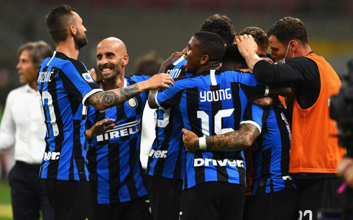 Inter Milan players celebrate a win. Picture: @Inter_en/Twitter