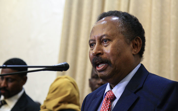 FILE: Abdalla Hamdok speaks after being sworn in as Sudan's interim prime minister in the capital Khartoum on 21 August 2019.  Picture: AFP