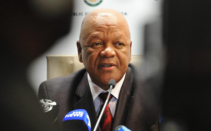 Minister in the Presidency Jeff Radebe during a post cabinet briefing. Picture: GCIS.