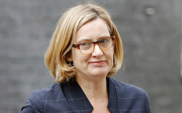 FILE: Britain's former Secretary Amber Rudd arriving at 10 Downing Street in central London. Picture: AFP.
