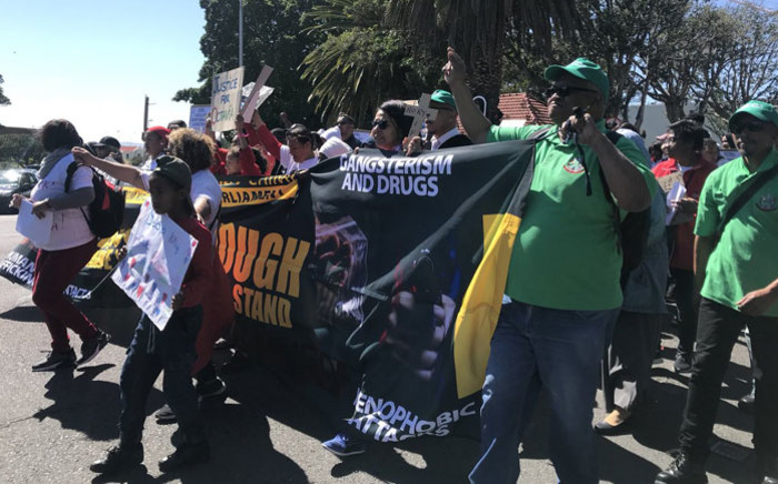 Residents from crime-riddled and gang-infested communities in Cape Town march to Parliament on 3 October 2018. Picture: Kaylynn Palm/EWN