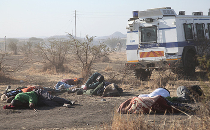 Some victims of the Lonmin shooting in Marikana. Picture: Taurai Maduna/EWN