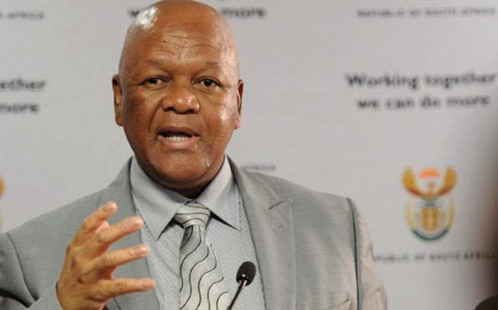 Justice Minister Jeff Radebe at a news briefing on 19 May 2013 about the so-called Guptagate. Picture: GCIS.